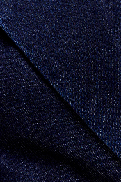 Top en jean à laçage structuré Charley - Bleu indigo