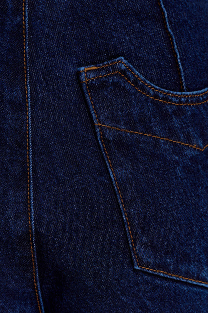 Jeans taille haute Beatrix - Bleu indigo