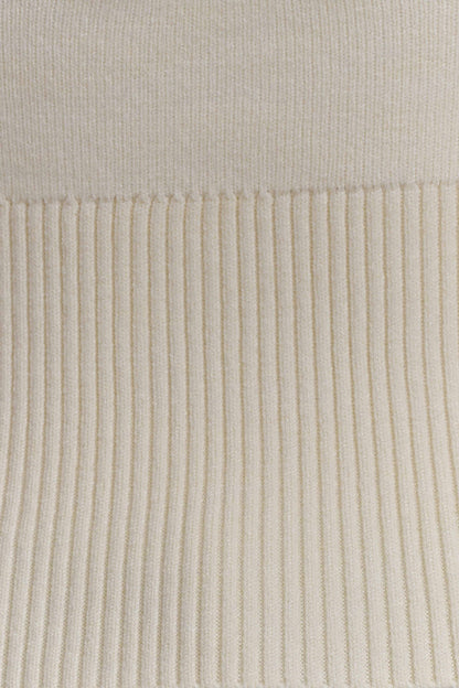Top en tricot Carley à épaules dénudées - Ivoire