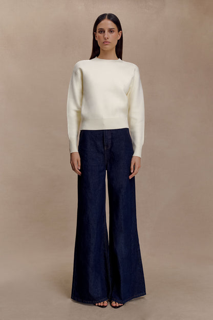Pull en Tricot Confortable Braxton - Ivoire