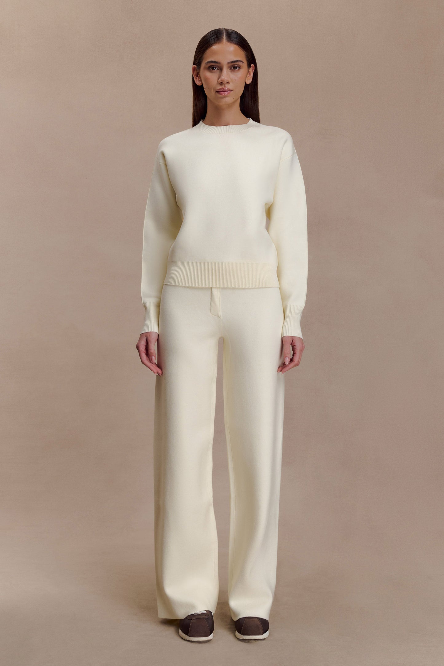 Pull en Tricot Confortable Braxton - Ivoire