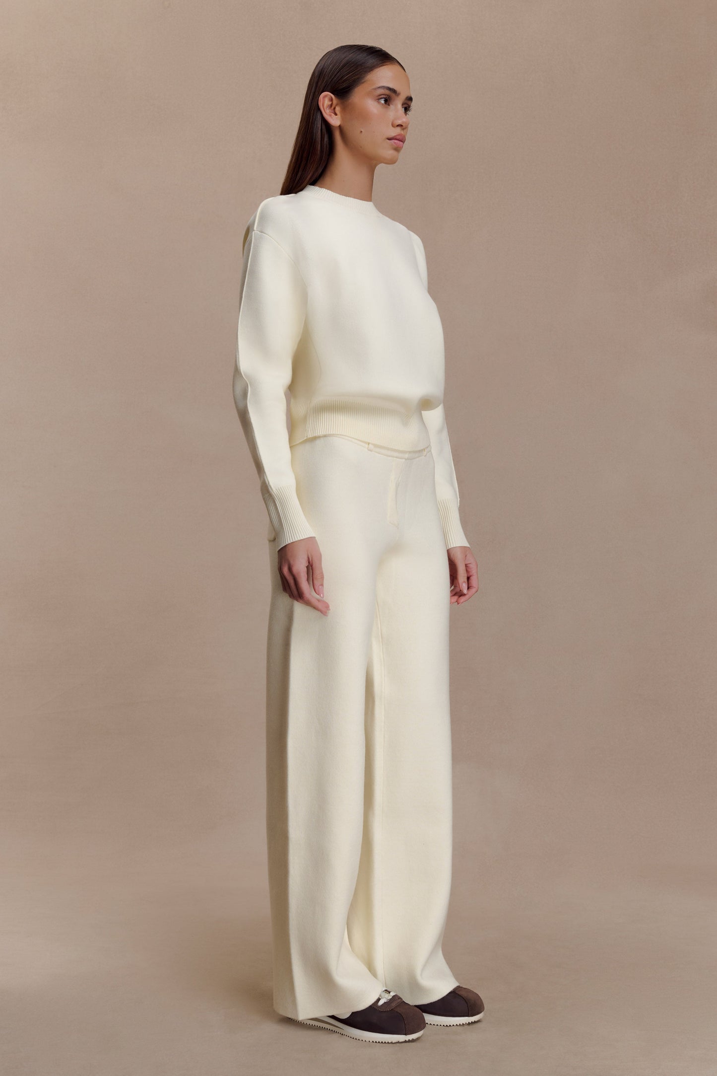 Pull en Tricot Confortable Braxton - Ivoire