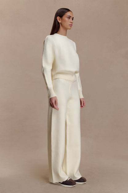 Pull en Tricot Confortable Braxton - Ivoire