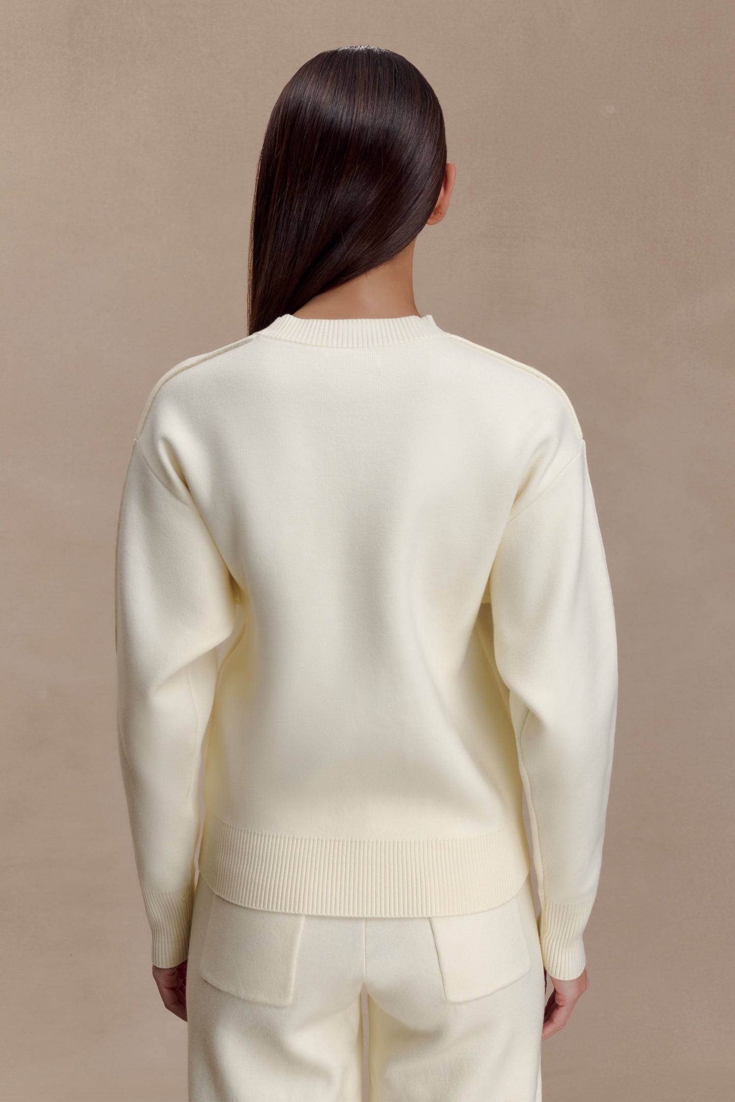 Pull en Tricot Confortable Braxton - Ivoire