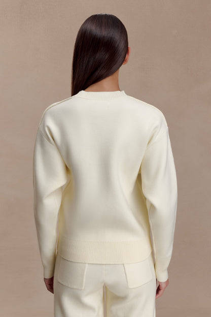 Pull en Tricot Confortable Braxton - Ivoire