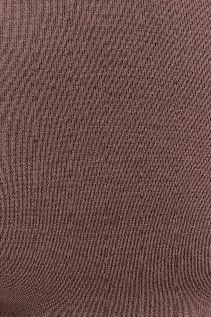 Carley Haut en Tricot Décolleté - Brun Cacao