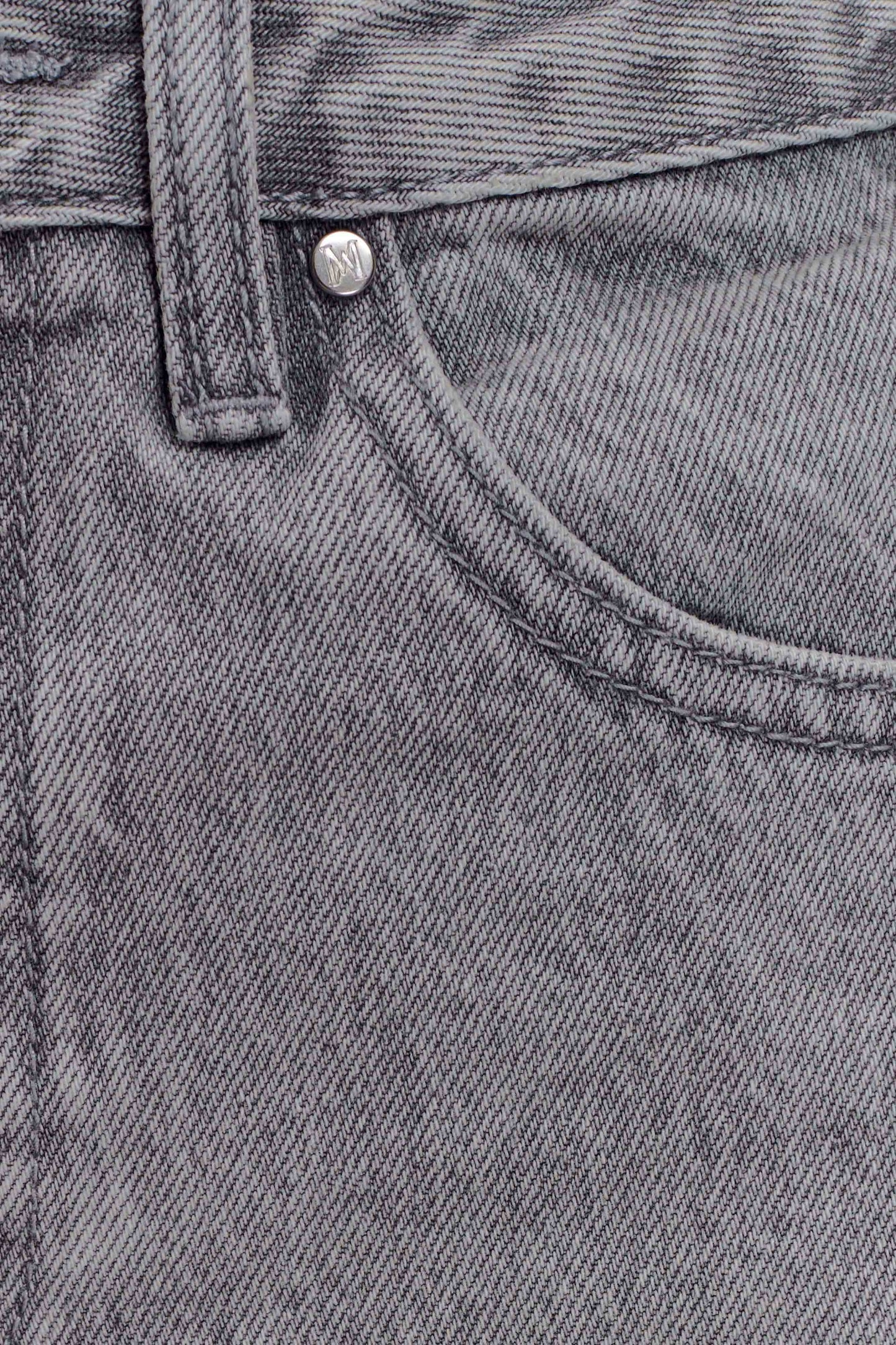 Jeans en jean à panneaux et taille mi-haute Georgette - Gris