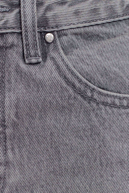 Jeans en jean à panneaux et taille mi-haute Georgette - Gris