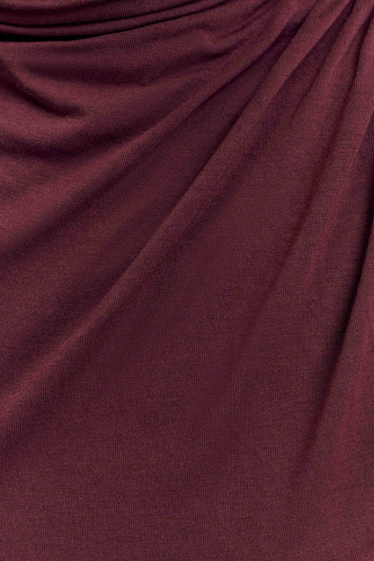 Freesia High Neck Sleeveless Top - Mahogany