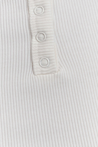 Maelle Haut à manches longues décolleté épaules dénudées - Ivoire