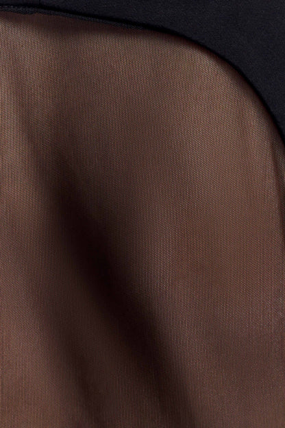 Robe Maxi en Crêpe et Maille Marlon - Noir