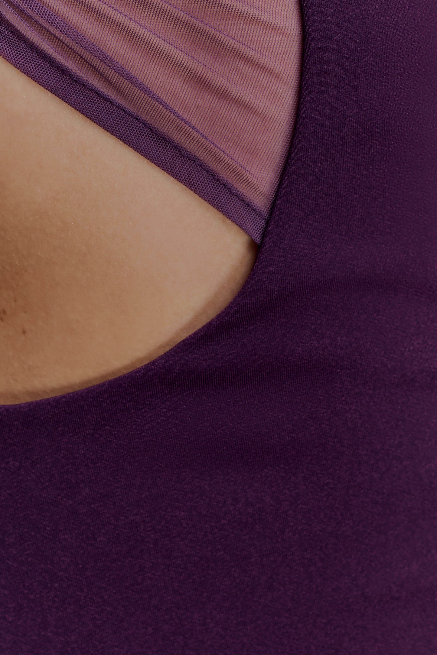 Mini-robe Aubree en crêpe et en maille - Violette