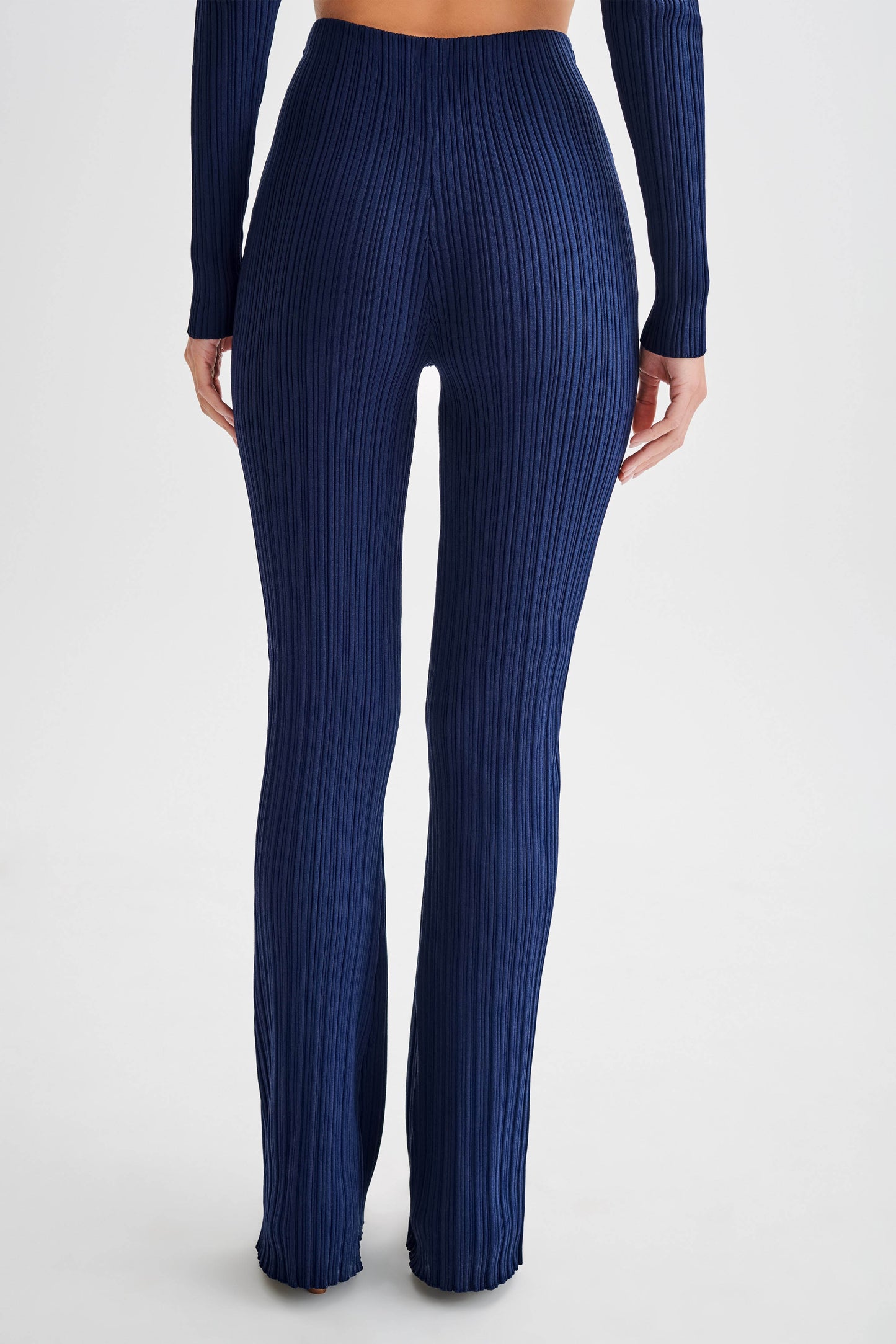 Pantalon côtelé à jambes droites Chiara - Bleu marine