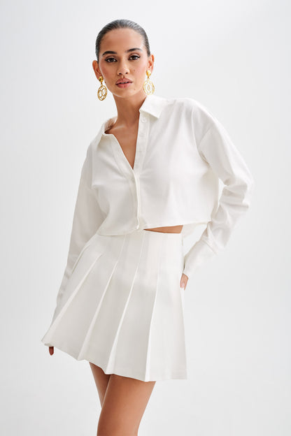 Chemise à boutons en coton Julianna - Blanc