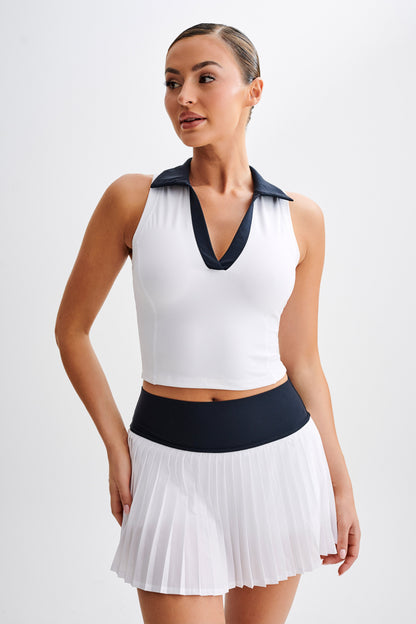 Jupe de sport plissée Denver - Noir/Blanc