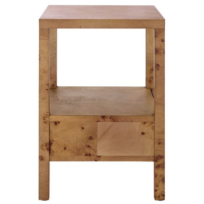 Table d'appoint en bois naturel Willshine avec tiroir