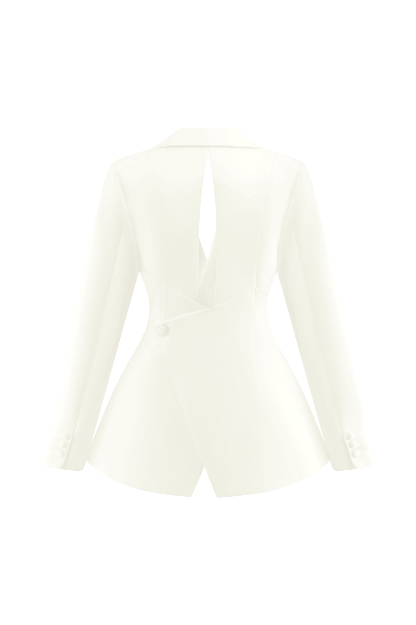 Blazer en satin sur mesure Ada - Ivoire