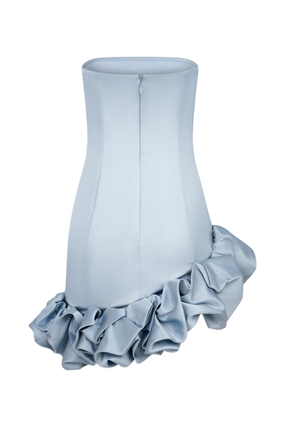 Robe mini Alba à bulles - Bleu bleuet
