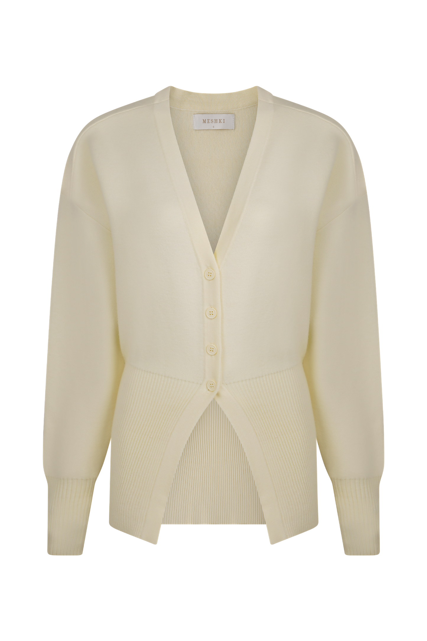 Cardigan ample boutonné Alexia - Ivoire