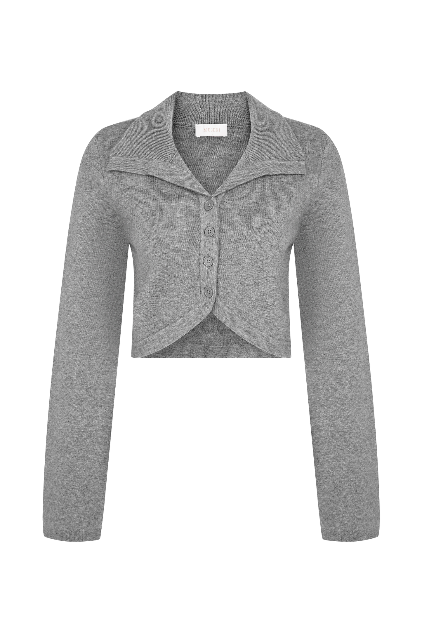 Gilet en tricot à ourlet incurvé Annabelle - Gris anthracite
