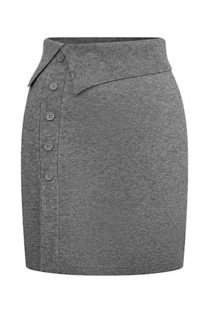 Jupe mini en tricot Annabelle - Gris anthracite