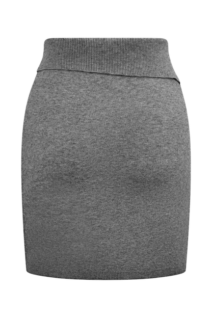 Jupe mini en tricot Annabelle - Gris anthracite