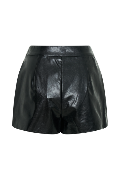 Shorts en simili cuir Arabelle - Noir
