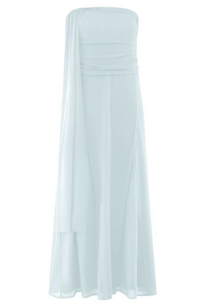 Jupe Maxi en Maille Arna - Bleu Clair