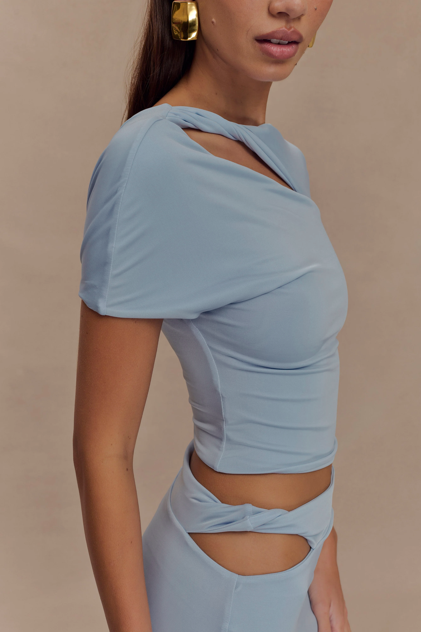 Haut de bain Slinky Twist de Haven - Bleu clair