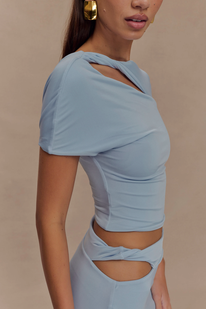 Haut de bain Slinky Twist de Haven - Bleu clair