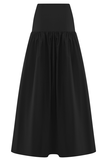 Jupe Maxi Automnale - Noire