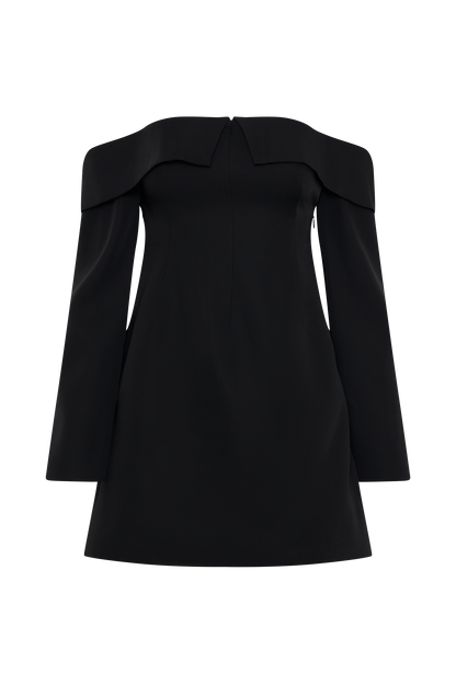 Robe mini Hugo à manches courtes et épaules dénudées - Noir
