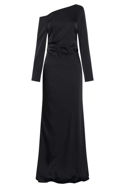 Robe Maxi à Manches Longues Avery - Noir
