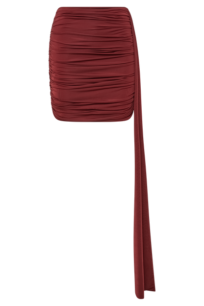 Jupe mini Wren Slinky - Rouge cerise