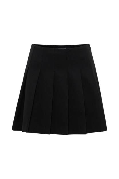 Jupe mini plissée en coton Julianna - Noir