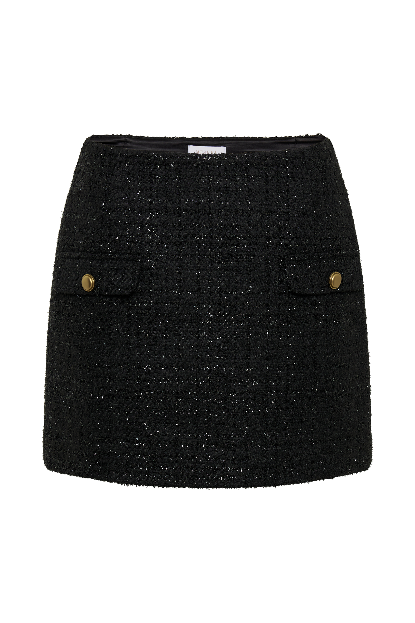 Priscilla Jupe Mini en Tweed - Noir