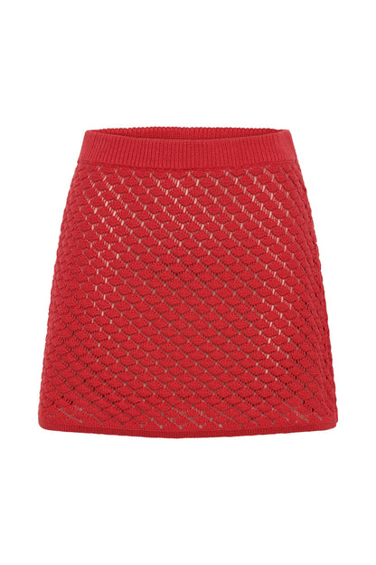 Jupe mini trapèze en tricot Lorenza - Grenade