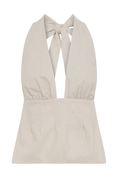Halter en lin Delfina - Naturel
