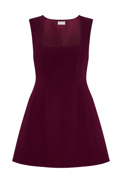 Mini-robe en crêpe Lysandre - Prune