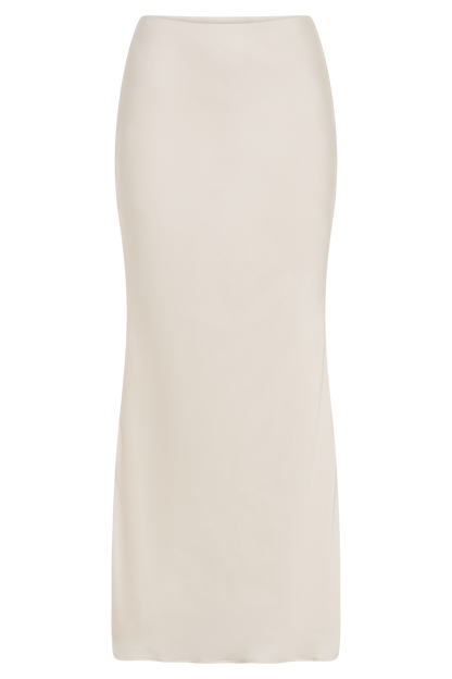 Jupe Maxi Satin Viviana - Ivoire