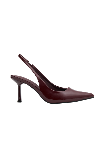 Dasha, talons compensés à bride arrière - Rouge cerise