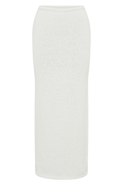 Jupe Maxi Boucle Moira - Blanche