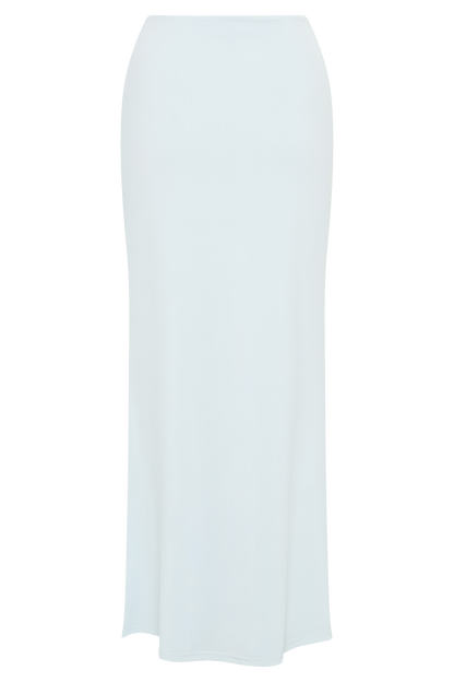 Jupe Maxi Bruna en Mousseline de Soie à Poil de Poisson - Bleu Ciel