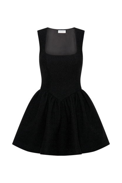 Mini-robe Jennifer en bouclette - Noir