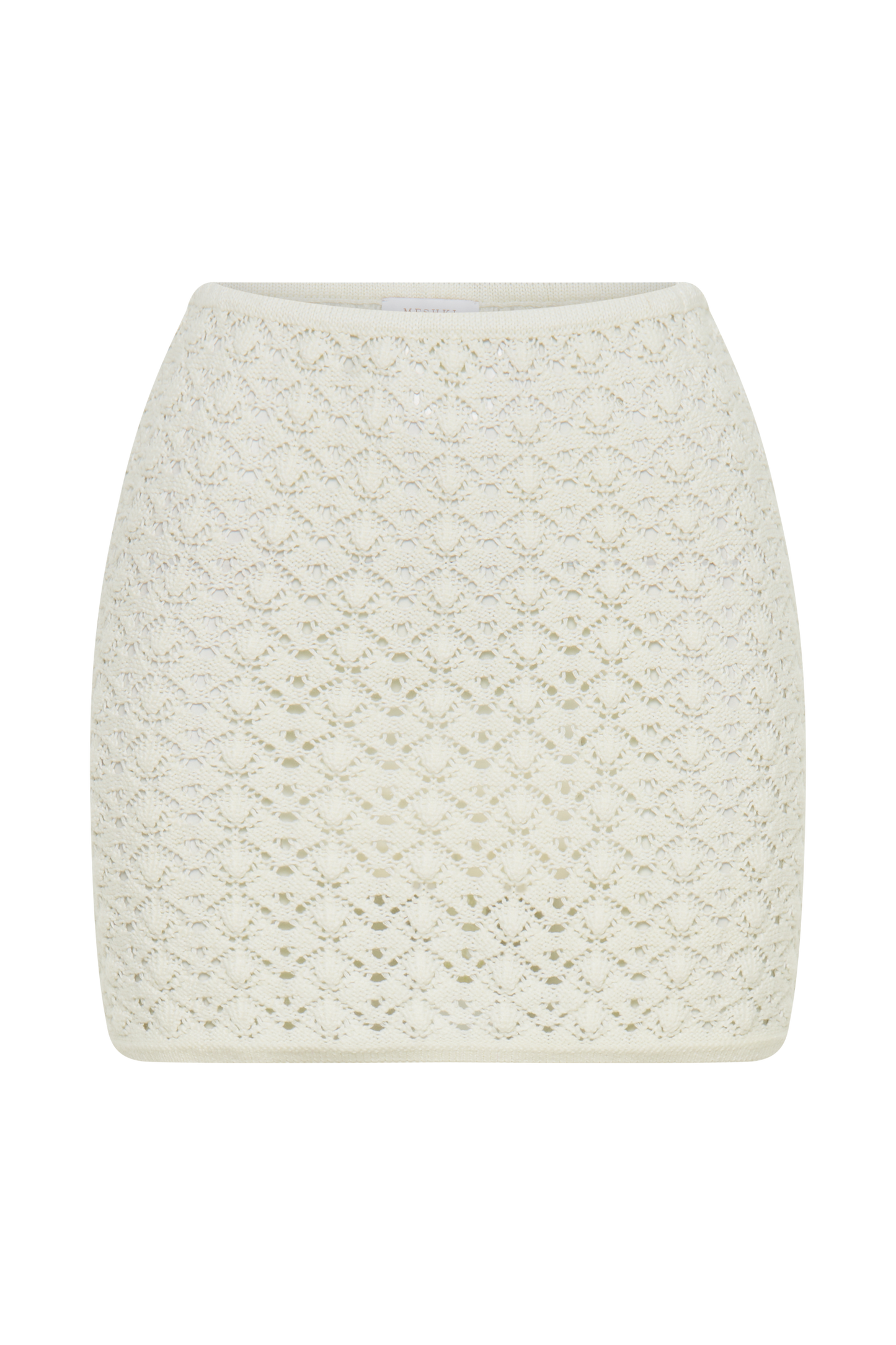 Jupe mini en tricot trapèze Murphy - Blanc