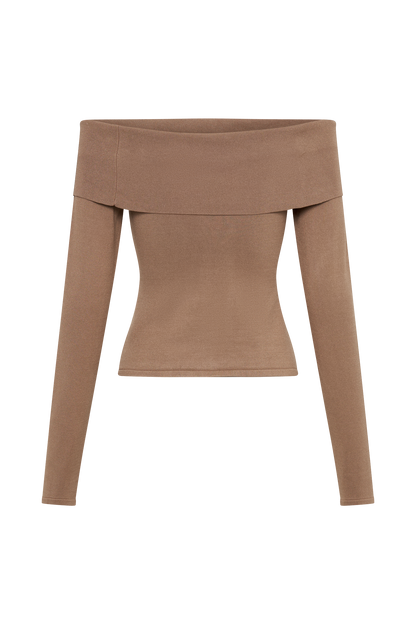Diedre Haut en Tricot Boutonné à Manches Décolletées - Pécane