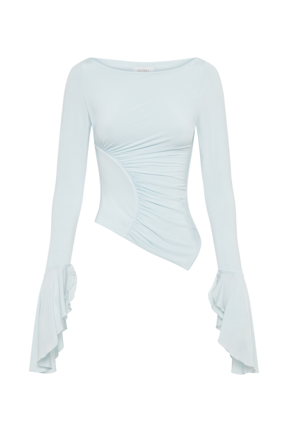 Top ample à manches cloche Stevie - Bleu ciel