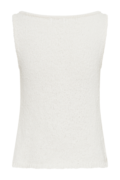 Gilet long Mackie en bouclette - Blanc