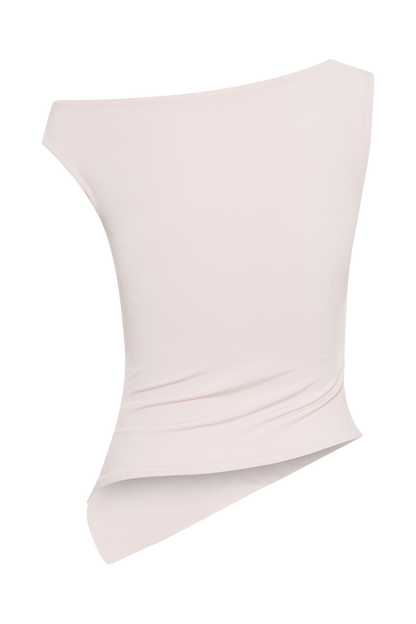 Top Irving à épaules dénudées et effet fluide - Rose poudré