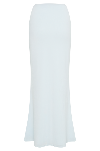 Jupe Maxi Bruna en Mousseline de Soie à Poil de Poisson - Bleu Ciel